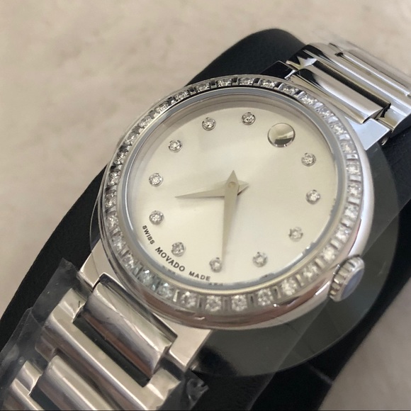 Movado Concerto Stainless SteelDiamond Bezel Watch - Picture 2 of 10